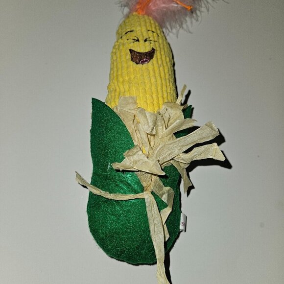 SmartyKat Plush Cat Pet Toy Corn Vegetable Crinkle 14" long - Picture 3 of 10